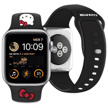 Hello Kitty Silicone Kitty Head Strap for Apple Watch 42 / 44 / 45 / 49mm - Black