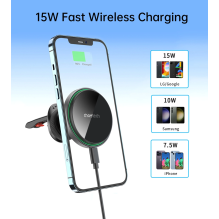 Choetech T204-F magnetic car holder with 15W wireless charging - black