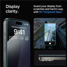  RETURNED ITEM TEMPERED GLASS Spigen GLAS.TR &quot;EZ FIT&quot; 2-PACK IPHONE 15 PRO MAX CLEAR