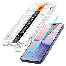 GRĄŽINAMAS PREKĖS GRŪDINTAS STIKLAS Spigen GLAS.TR &quot;EZ FIT&quot; 2 PAKUOTĖS IPHONE 15 PRO MAX CLEAR