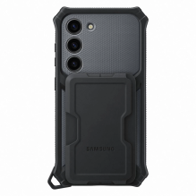  RETURNED ITEM Samsung Rugged Gadget Case for Samsung Galaxy S23 Rugged Cover Ring Holder Stand gray (EF-RS911CBEGWW)