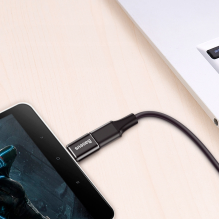 Baseus Mini Micro USB į USB-C adapteris – juodas