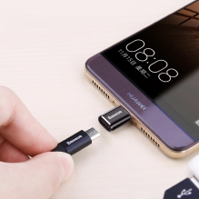 Baseus Mini Micro USB į USB-C adapteris – juodas