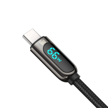 Baseus Display Fast Charging Data USB-A / USB-C 66W 1 m cable - black