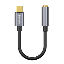 Baseus L54 adapteris USB-C ausinėms / mini lizdas 3,5 mm DAC 24 bitai 48 KHz - pilka