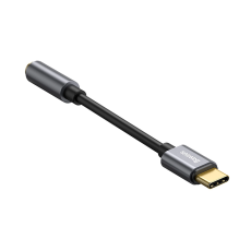 Baseus L54 adapteris USB-C ausinėms / mini lizdas 3,5 mm DAC 24 bitai 48 KHz - pilka