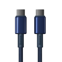 Baseus Tungsten Gold USB-C / USB-C cable 100W 1m - navy blue