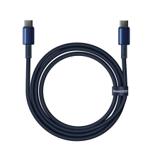 Baseus Tungsten Gold USB-C / USB-C cable 100W 1m - navy blue