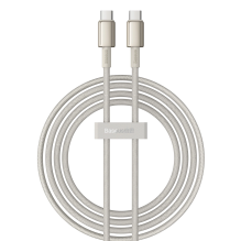 Baseus Tungsten Gold USB-C / USB-C 100W 2m laidas - auksinis