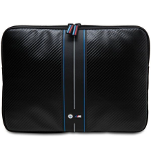 BMW Carbon &amp; Blue Stripe sleeve for a 16&quot; laptop - black