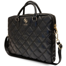 Guess 4G Quilted bag for a 16&quot; laptop - black