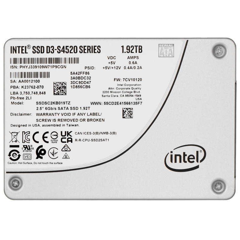 SSD Solidigm (Intel) S4520 1.92TB SATA 2.5&quot; SSDSC2KB019TZ01 (DWPD up to 3)