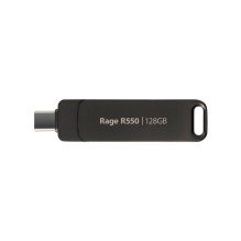 „Flash“ diskas PATRIOT Rage R550 128 GB 100 MB / S USB A+C pasukamas dizainas (PE128GR550DSAD) juodas