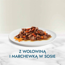 PURINA Pro Plan Gourmet Perle Mini filė jautienos ir morkų padaže - šlapias kačių maistas - 85g