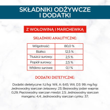 PURINA Pro Plan Gourmet Perle Mini filė jautienos ir morkų padaže - šlapias kačių maistas - 85g