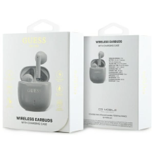 Guess Bluetooth headphones GUTWSJ14ESGE TWS + docking station taupe Printed Classic Logo