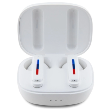 BMW Bluetooth headphones BMBEMIATP20LOH TWS + docking station white / white Printed Logos