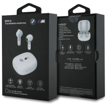 BMW Bluetooth headphones BMBEMIATP20LOH TWS + docking station white / white Printed Logos