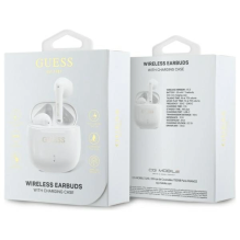 Guess Bluetooth headphones GUTWSJ14ESGH TWS + docking station white / white Printed Classic Logo