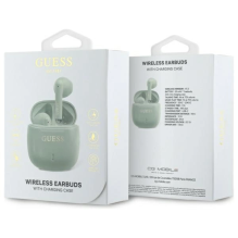 Guess Bluetooth headphones GUTWSJ14ESGN TWS + docking station green / green Printed Classic Logo