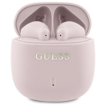 Guess Bluetooth headphones GUTWSJ14ESGP TWS + docking station pink / pink Printed Classic Logo