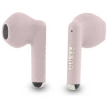 Guess Bluetooth headphones GUTWSJ14ESGP TWS + docking station pink / pink Printed Classic Logo