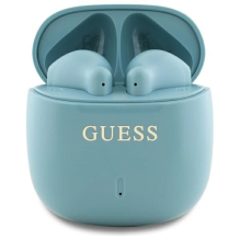 Guess Bluetooth headphones GUTWSJ14ESGQ TWS + docking station turquoise / turquoise Printed Classic Logo