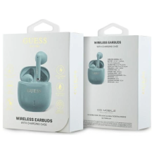 Guess Bluetooth headphones GUTWSJ14ESGQ TWS + docking station turquoise / turquoise Printed Classic Logo