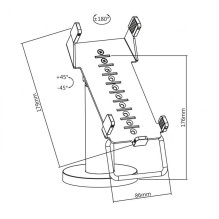 Sbox POS SWIWEL kredito kortelių stovas PTM-03