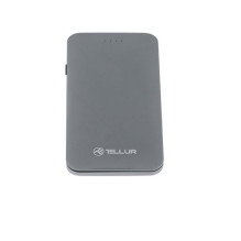 Tellur Power Bank QC 3.0 greitas įkrovimas, 5000 mAh, 3in1 pilka