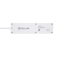 „Tellur WiFi“ maitinimo juosta, 3 lizdai, 4 * USB 4A, 2200 W, 10 A, 1,8 m