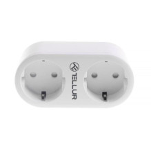 Tellur WiFi AC Dual Plug, Energy reading, 16A, 2400W