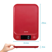 Salter 1067 RDDRA Digital Kitchen Scale, 5kg Capacity red