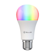 Tellur Smart WiFi lemputė E27, 9W, balta / šilta / RGB, reguliatorius