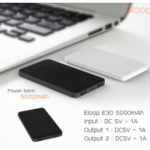 Eloop E30 Mobile Power Bank 5000mAh black