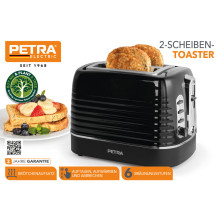 Petra PT5573BLKVDE Oscuro 2 slice toaster