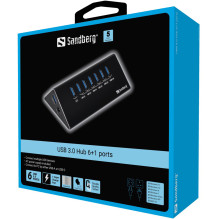 Sandberg 133-82 USB 3.0 Hub 6+1 Ports