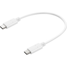 Sandberg 136-30 USB-C į USB-C įkrovimo kabelis 0,2 m baltas