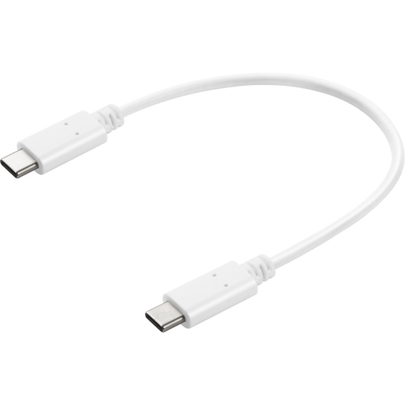 Sandberg 136-30 USB-C į USB-C įkrovimo kabelis 0,2 m baltas