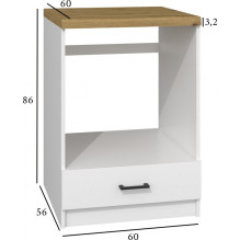 Kitchen unit DP-60 / 82 White Matt Artisan