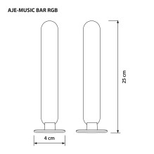 Activejet AJE-MUSIC BAR RGB LED muzikinė lemputė