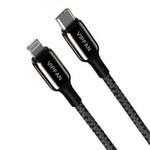 USB-C prie žaibo kabelis Vipfan P03 1,5 m, maitinimo tiekimas (juodas)