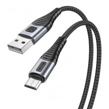 USB į Micro USB laidas Vipfan X10, 3A, 1,2 m, pintas (juodas)