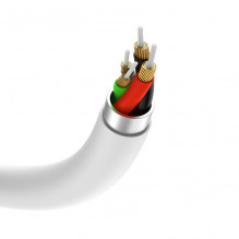 Cable Vipfan L10 Lightning to Lightning + mini jack 3.5mm AUX, 10cm (biały)