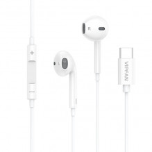 Laidinės ausinės Vipfan M14, USB-C, 1,1 m (baltos)