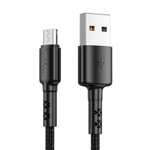 USB į mikro USB laidas Vipfan X02, 3A, 1,2 m (juodas)