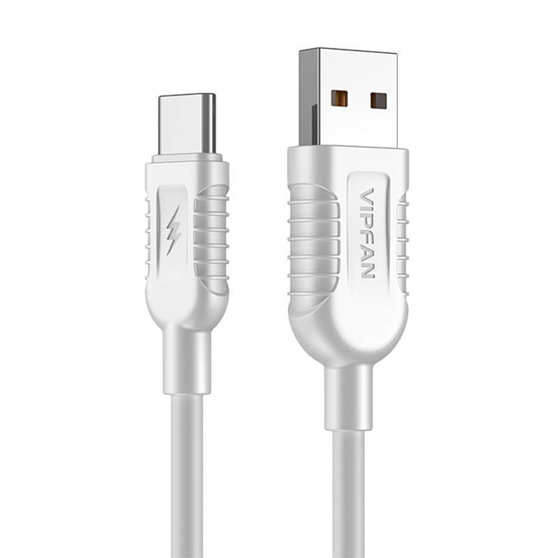 USB į USB-C laidas Vipfan X04, 5A, 1,2 m (baltas)