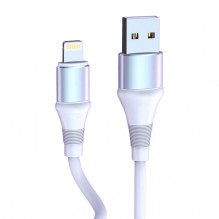 USB prie Lightning kabelis Vipfan Colorful X08, 3A, 1,2 m (balta)