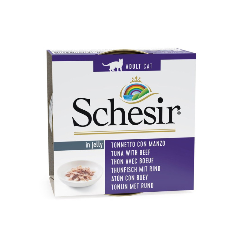 SCHESIR Tuna with beef in jelly - wet cat food - 85g