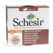 SCHESIR Tuna with salmon in sauce - wet cat food - 70g